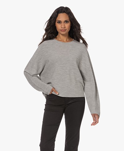 Drykorn Someli Seamless Short Sleeve Sweater - Grey