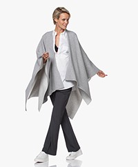 Resort Finest Double-face Cashmere Blend Poncho - Grey