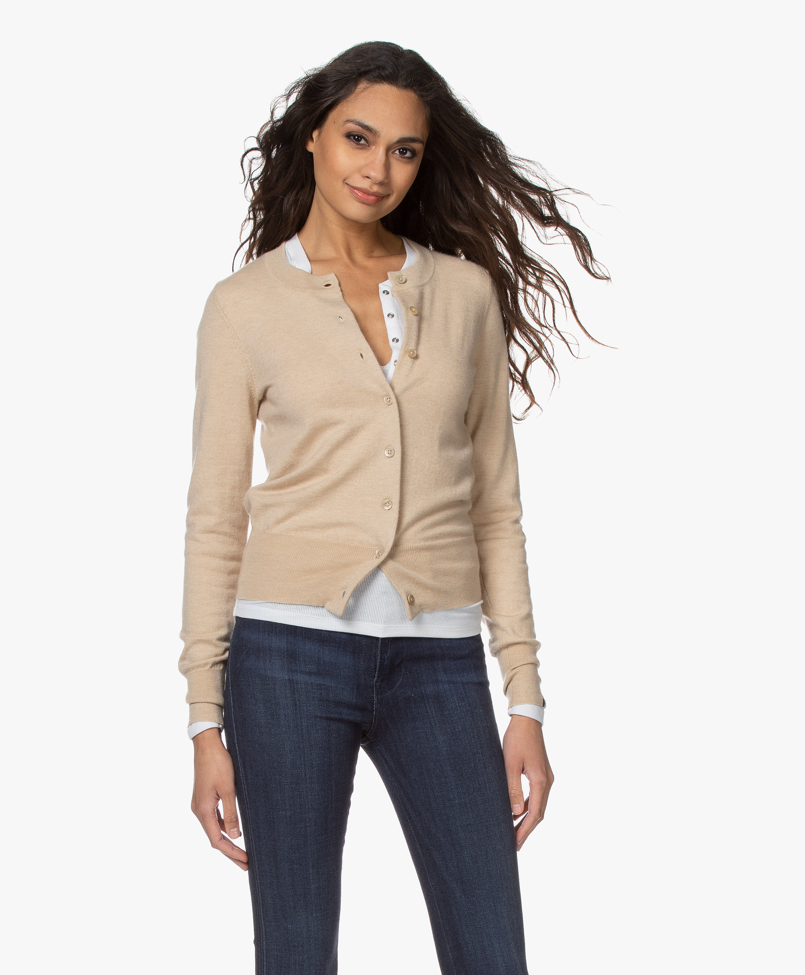 beige cardigan short