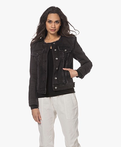 IRO Liniere Cotton Denim Jacket - Used Black