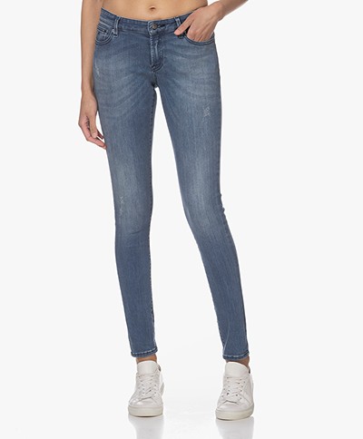 Denham Spray Stretch Katoenen Jeans - Blauw