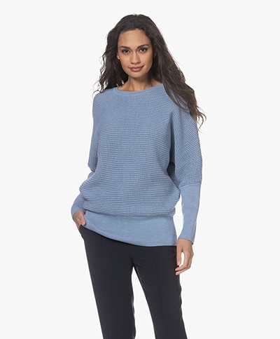 Sibin/Linnebjerg Joy Merino Blend Sweater - Light Denim Blue