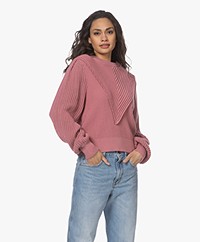 IRO Anyah Cotton-linen Blend Sweater - Warm Pink