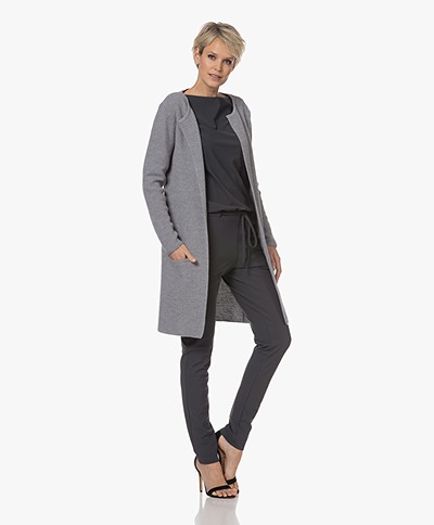 Sibin/Linnebjerg Mary Merinomix Open Vest - Grijs