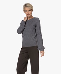 Plein Publique La Coeur Merino Wool Sweater - Grey Melange