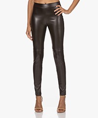 Wolford Estella Faux Leather Legging - Soft Cacao
