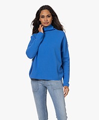 Drykorn Liora Virgin Wool Turtleneck Sweater - Blue