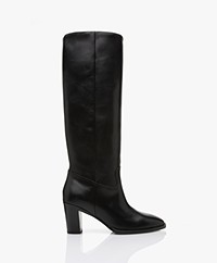 Closed High Leather Boots - Black