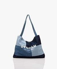 Denham Denim Patchwork Shopper - Multi Blauw