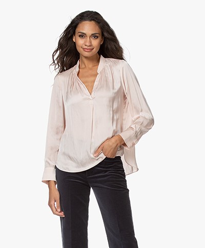 Zadig & Voltaire Tink Japanese Satin Blouse - Powder Pink