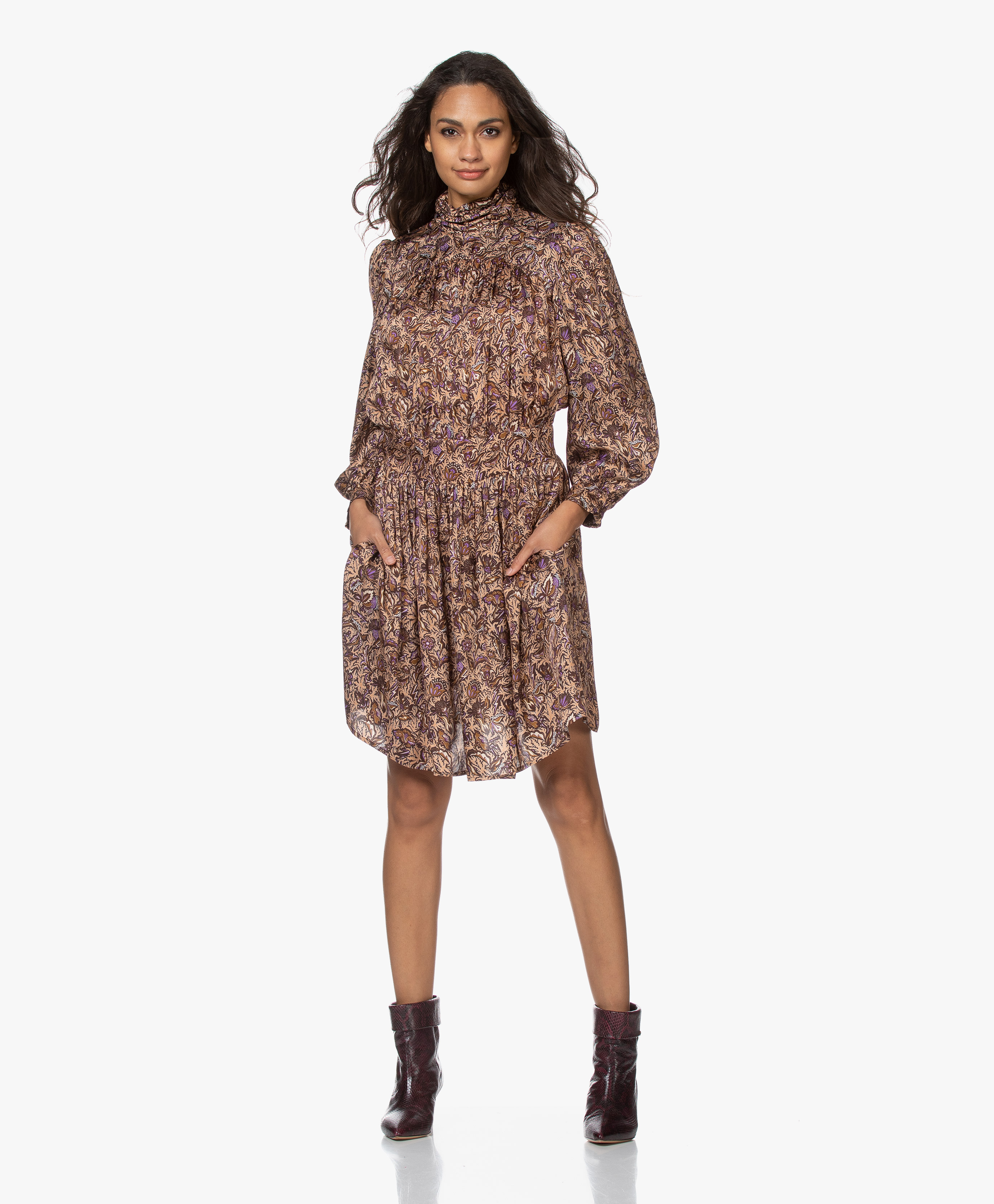 Zadig & Voltaire Reckon Satin Thorn Printed Dress - Blush - reckon ...