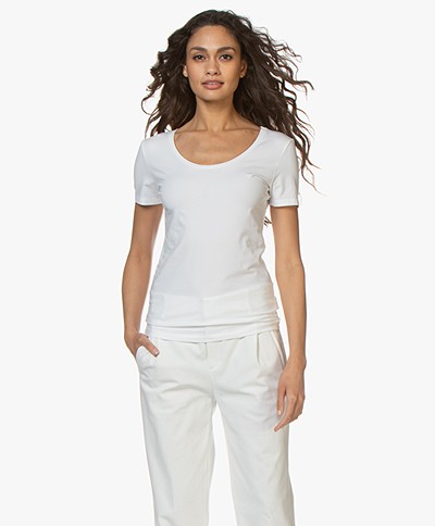 Drykorn Natina Scoopneck T-shirt - White