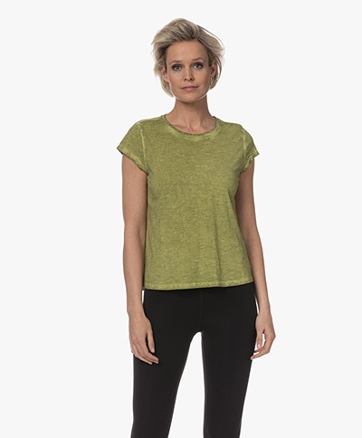 Repeat Modal-Katoen T-shirt - Lime