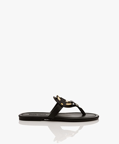 See by Chloé Hana Leather Sandals - Black