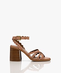 See by Chloé Kaddy Leather Heeled Sandals - Nude
