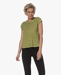 Repeat Modal-Cotton T-shirt - Lime