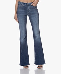 Denham Ami Stretch Flared Jeans - Mid Blue
