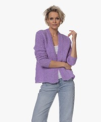 Sibin/Linnebjerg Bari Chunky Knitted Open Cardigan - Light Purple