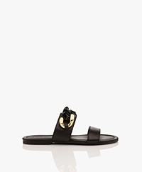 See by Chloé Monyca Calf Leather Sandals - Black