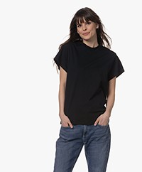 IRO Tabitha Katoenen T-shirt met Korte Mouwen - Zwart
