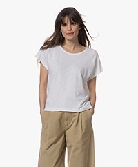 DIEGA Telo Cotton and Linen T-shirt - White