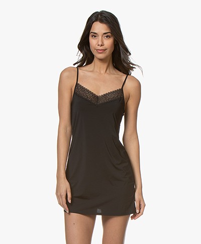 Calvin Klein Flirty Chemise with Lace - Black 