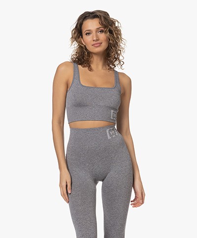 Wolford Shaping Athleisure Crop Top - Heather Grey