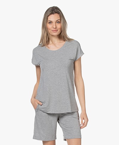 HANRO Natural Elegance T-shirt - Grey Melange