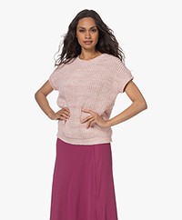 Josephine & Co Max Short Sleeve Sweater - Pink Melange