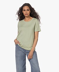 Denham Emma Modal Round Neck T-shirt - Swamp Green