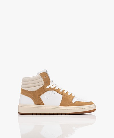 Closed Suede Leather High Sneakers - Grain/White
