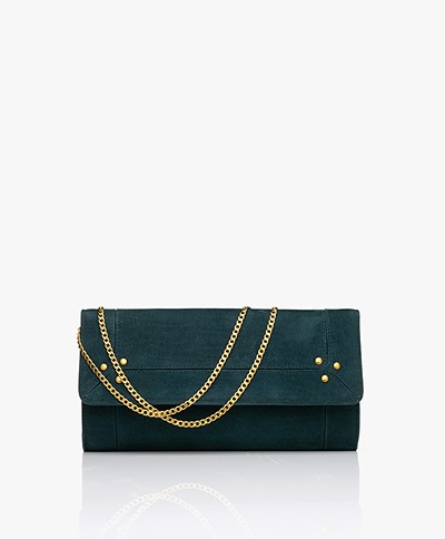 Jerome Dreyfuss Pif Wallet On A Chain Bag - Petrol Green/Vintage Gold