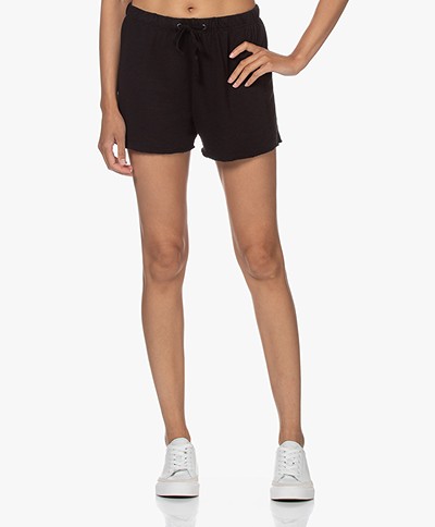 James Perse Cotton French Terry Shorts - Black