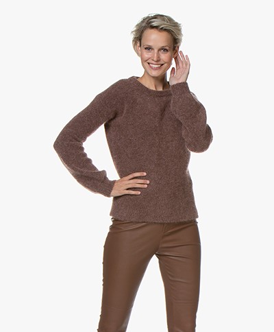 no man's land Sweater with Puff Sleeves - Rose