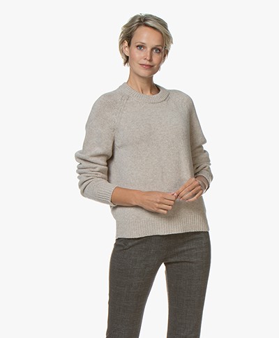 Filippa K Soft R-Neck Sweater - Beige Melange