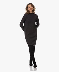 no man's land Knee-length Knitted Dress - Anthracite