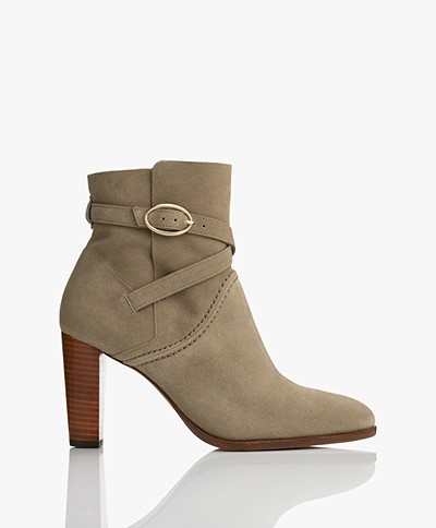 Vanessa Bruno Suede Leather Ankle Boots - Tilleul