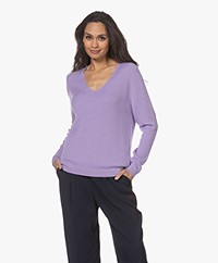 Sibin/Linnebjerg Pam Merino V-neck Sweater - Light Purple