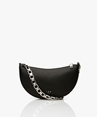 IRO Arcclutch Leather Bag with Chain - Black