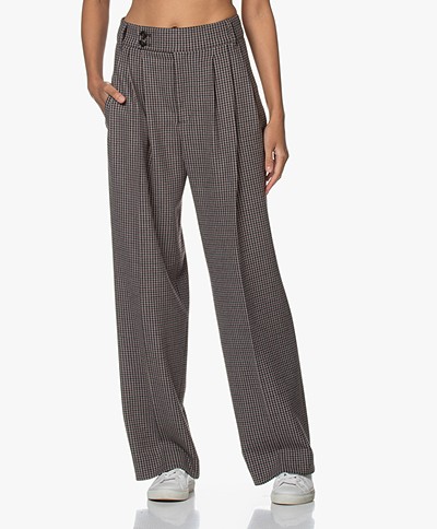 Closed Nora Loose-fit Houndstooth Pants - Grey/Multi