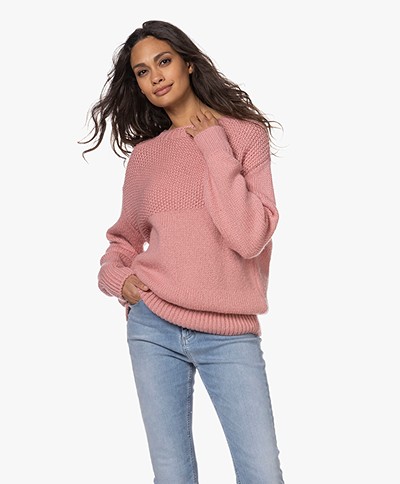Closed Moss Knitted Sweater - Candy Pink
