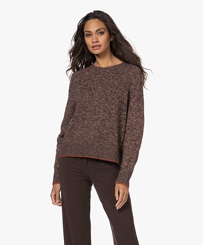 Pomandère Alpaca-linen Blend Sweater - Dark Brown