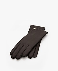 Rhanders Anna Lamsleren Handschoenen - Zwart 