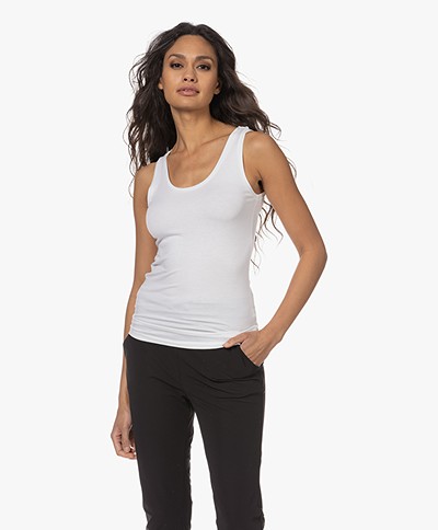 Majestic Filatures Soft Touch Jersey Tanktop - Wit