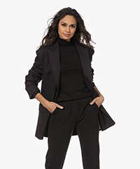 Filippa K Davina Oversized Wollen Blazer - Zwart