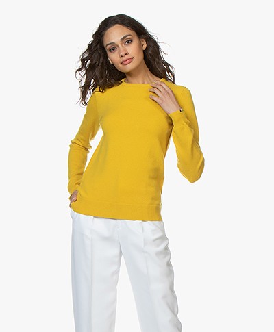 extreme cashmere N°41 Body Basic Cashmere Sweater - Sunflower