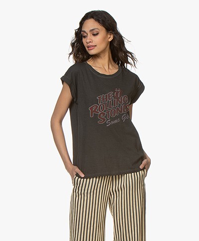 MKT Studio Tavez Rolling Stones T-shirt - Gewassen Zwart