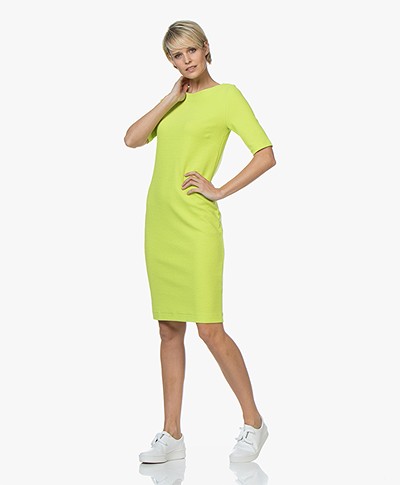 Kyra & Ko Marieke Textured Jersey Dress - Lime