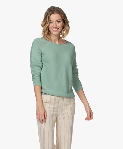 indi & cold Seamless Cotton Sweater - Basilico
