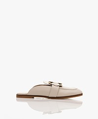 See by Chloé Chany Leather Loafer Mules - Natural